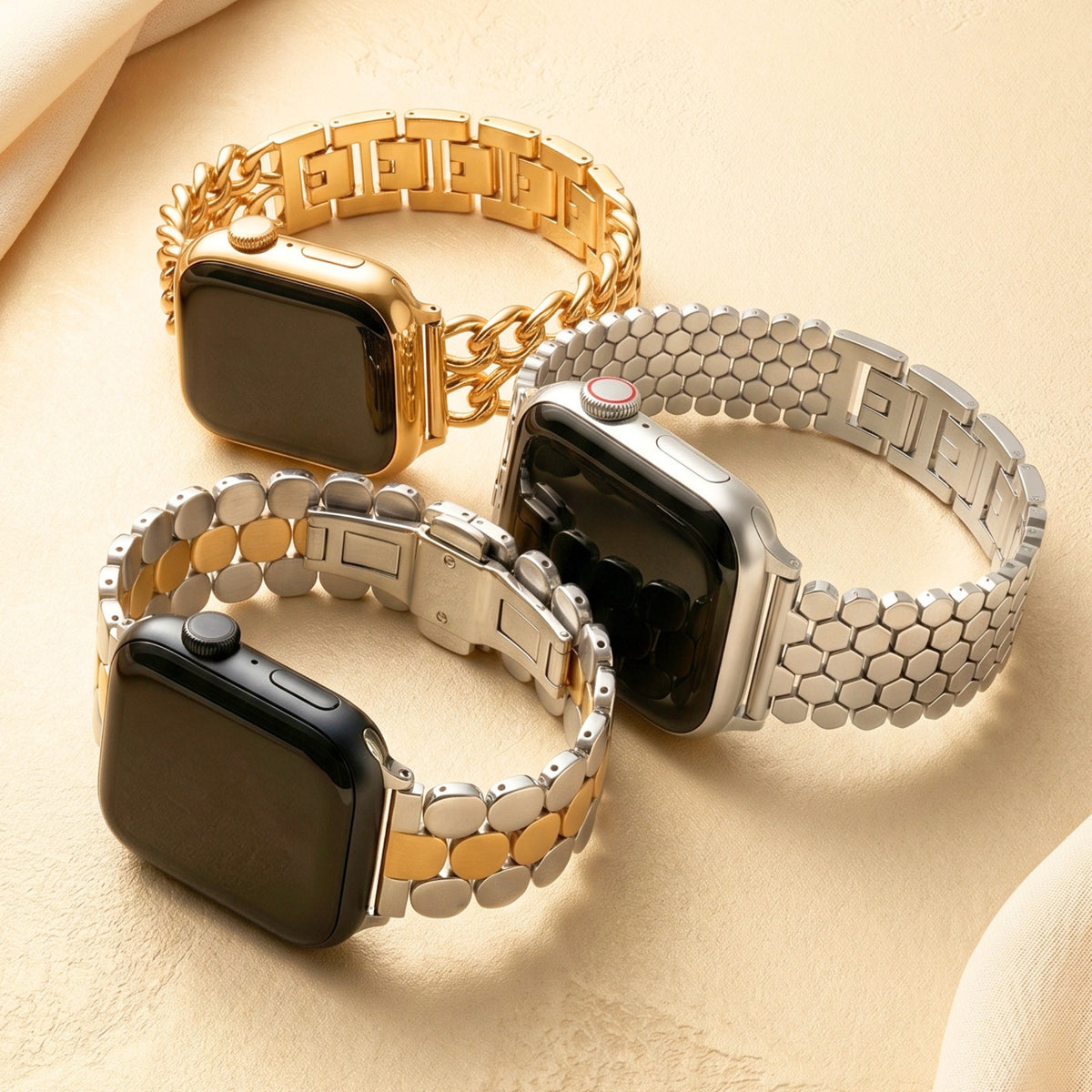 ゴールデングラマーラグジュアリー Apple Watch ストラップ