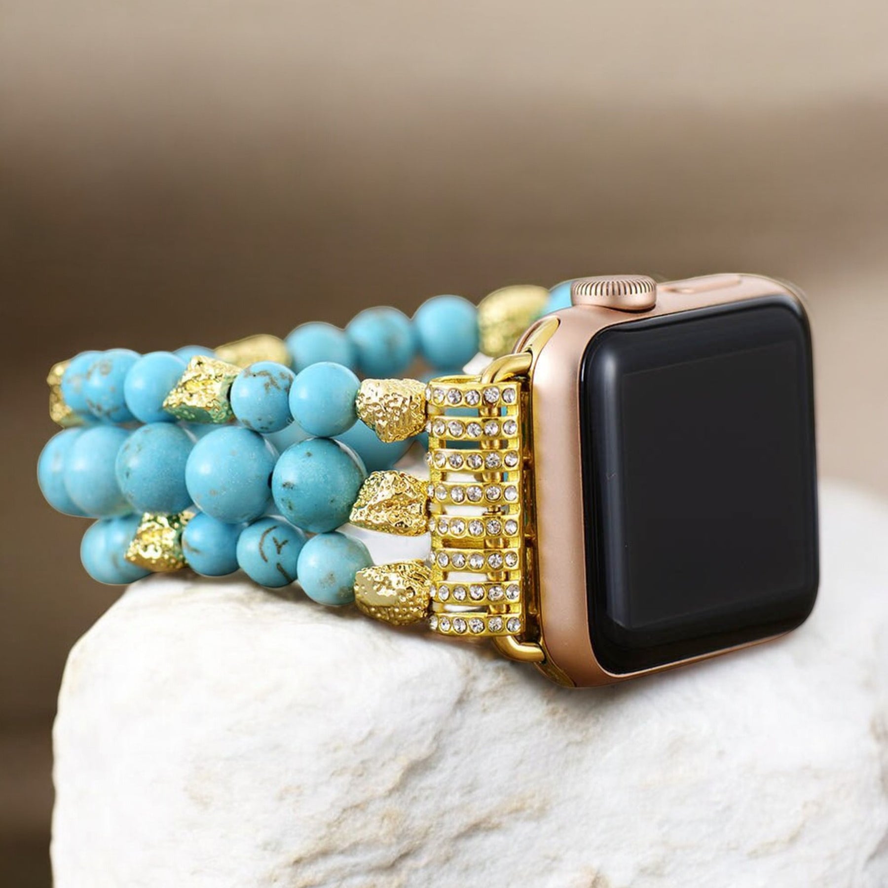 ターコイズドリームストレッチ Apple Watch ストラップ