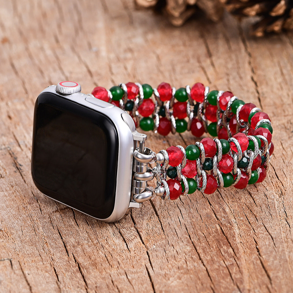 クリスマスチャームストレッチ Apple Watch ストラップ