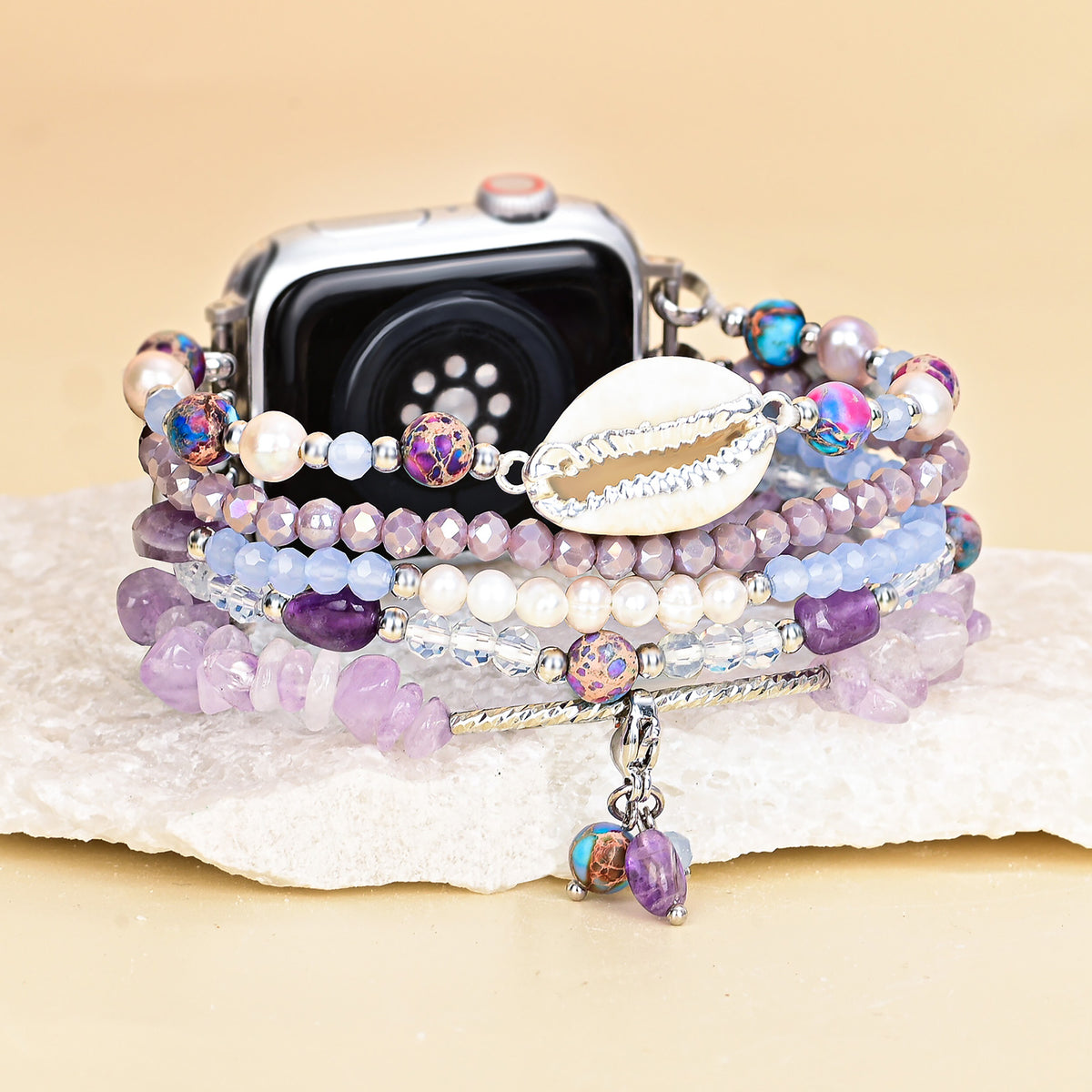 ライラックショアラインストレッチ Apple Watch ストラップ