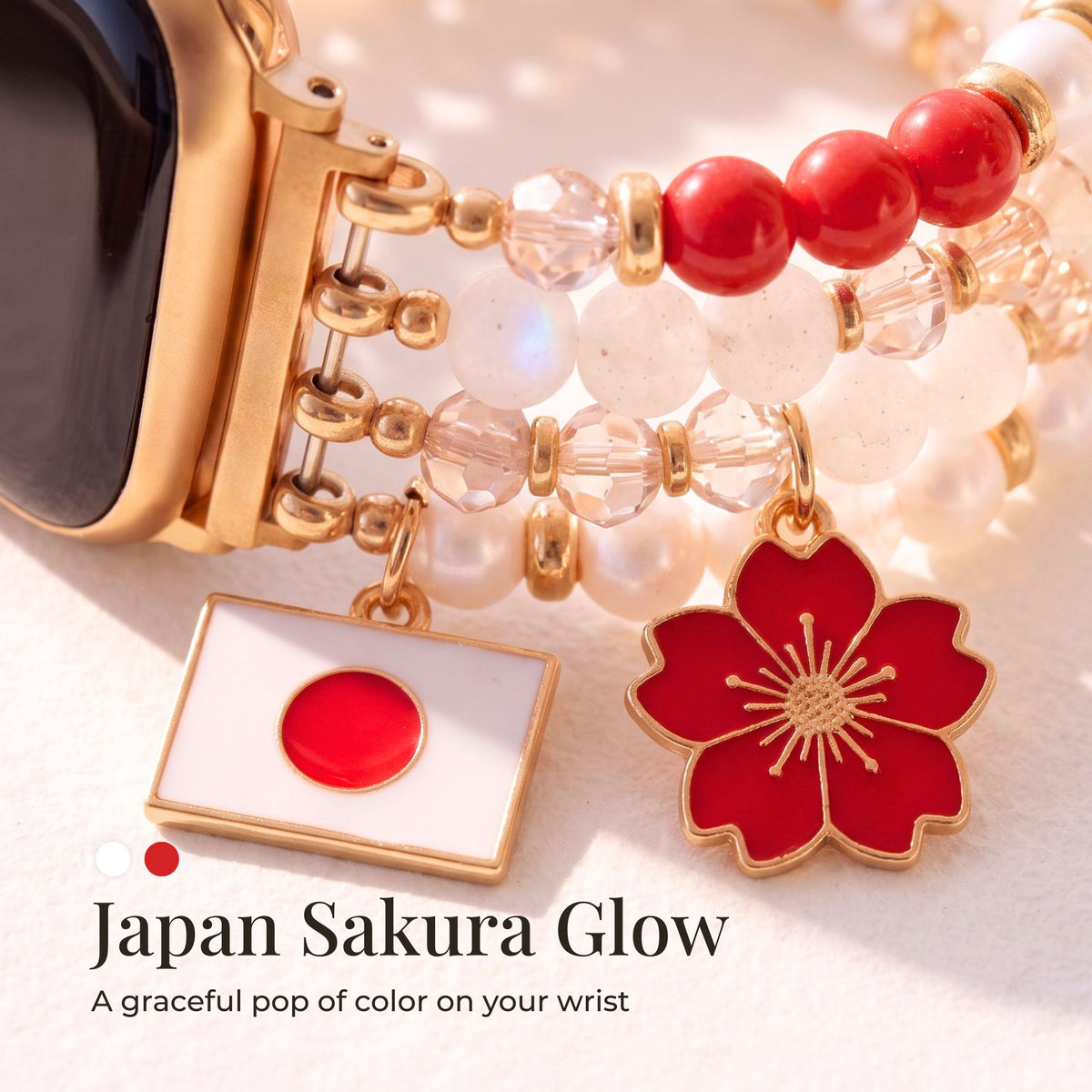 ジャパンさくらブルームストレッチApple Watchストラップ