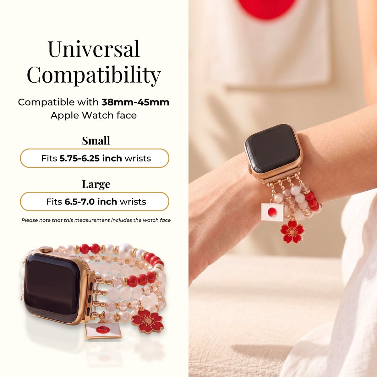 ジャパンさくらブルームストレッチApple Watchストラップ