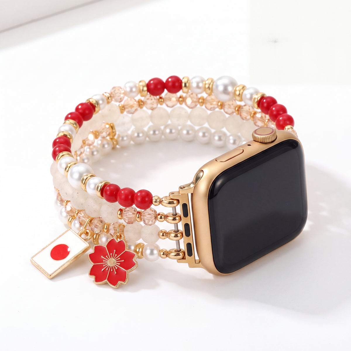 ジャパンさくらブルームストレッチApple Watchストラップ