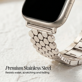 シルバーハニカム高級Apple Watchストラップ
