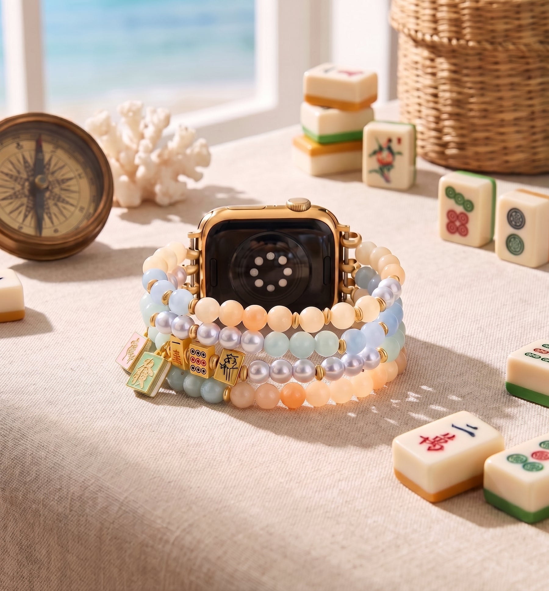 ラッキーマージャン ストレッチ Apple Watch ストラップ