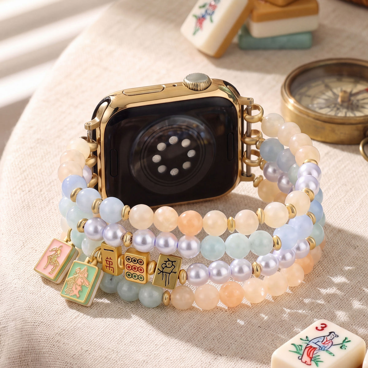 ラッキーマージャン ストレッチ Apple Watch ストラップ