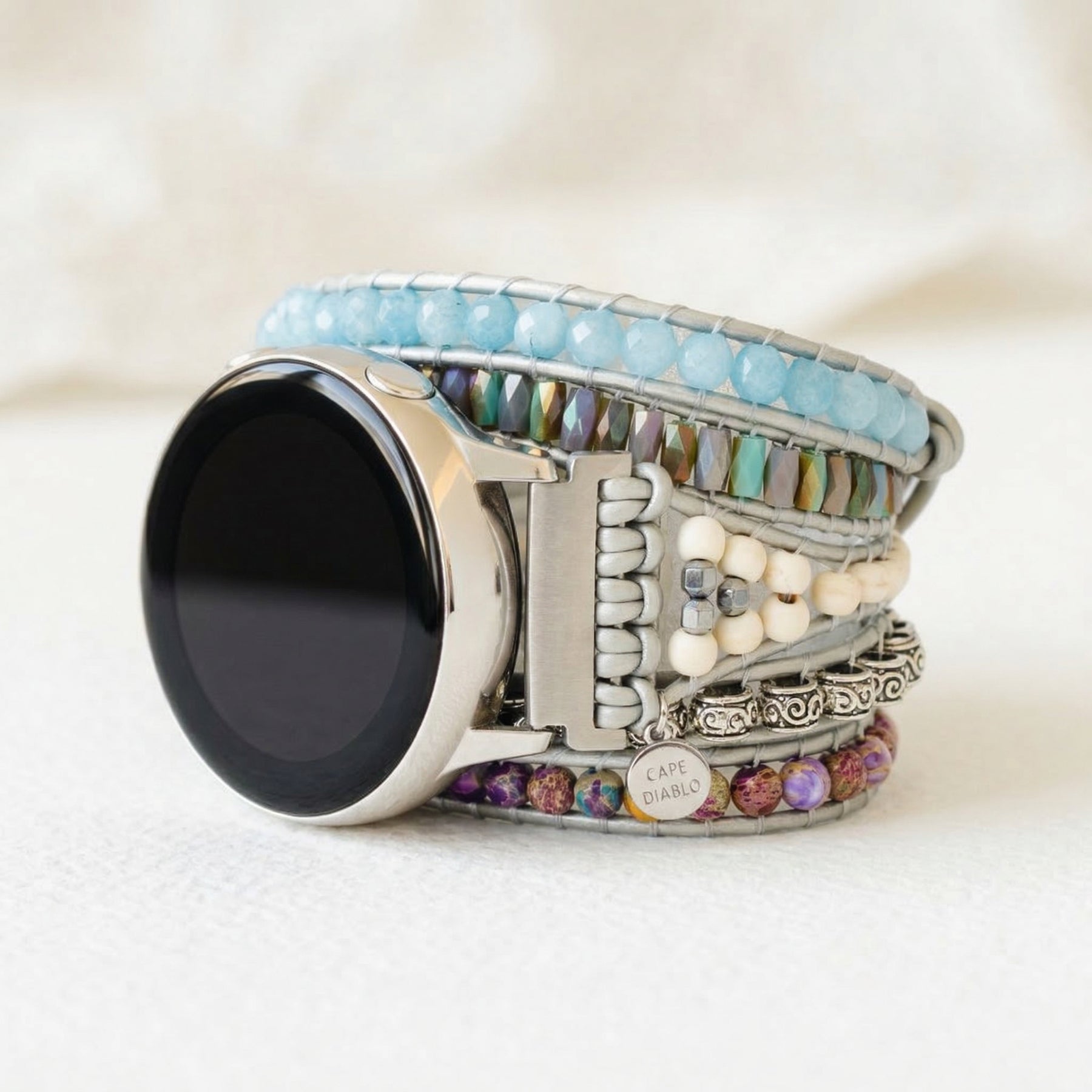 オーシャンジャスパー保護 Samsung Galaxy Watch ストラップ