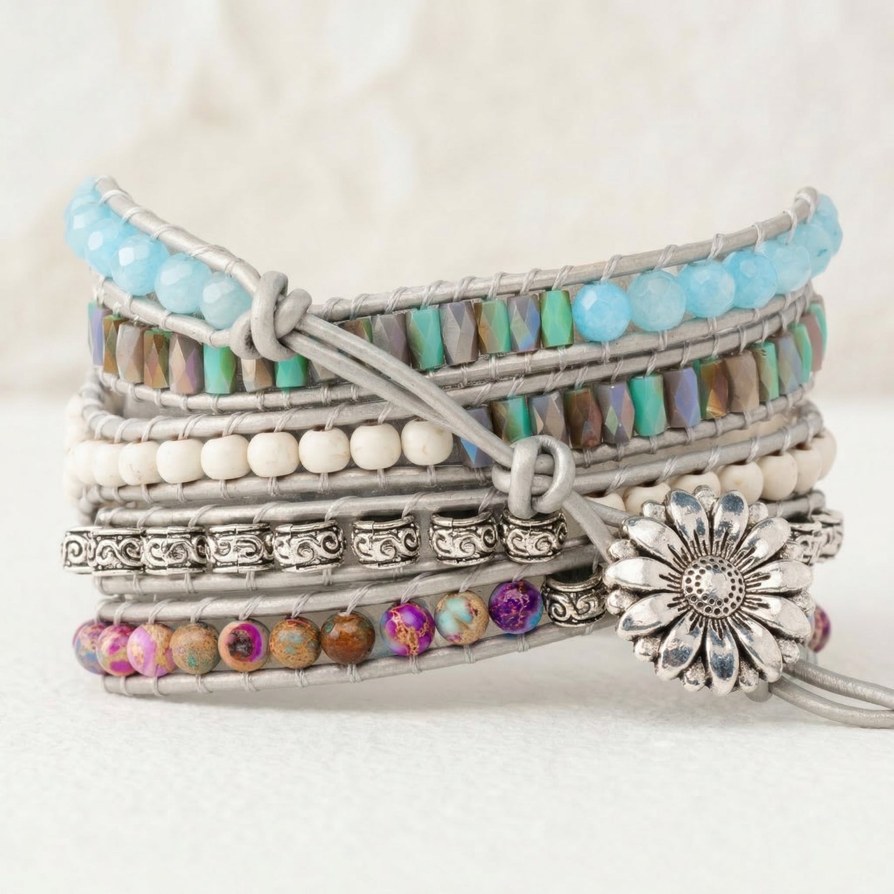 オーシャンジャスパー保護 Samsung Galaxy Watch ストラップ