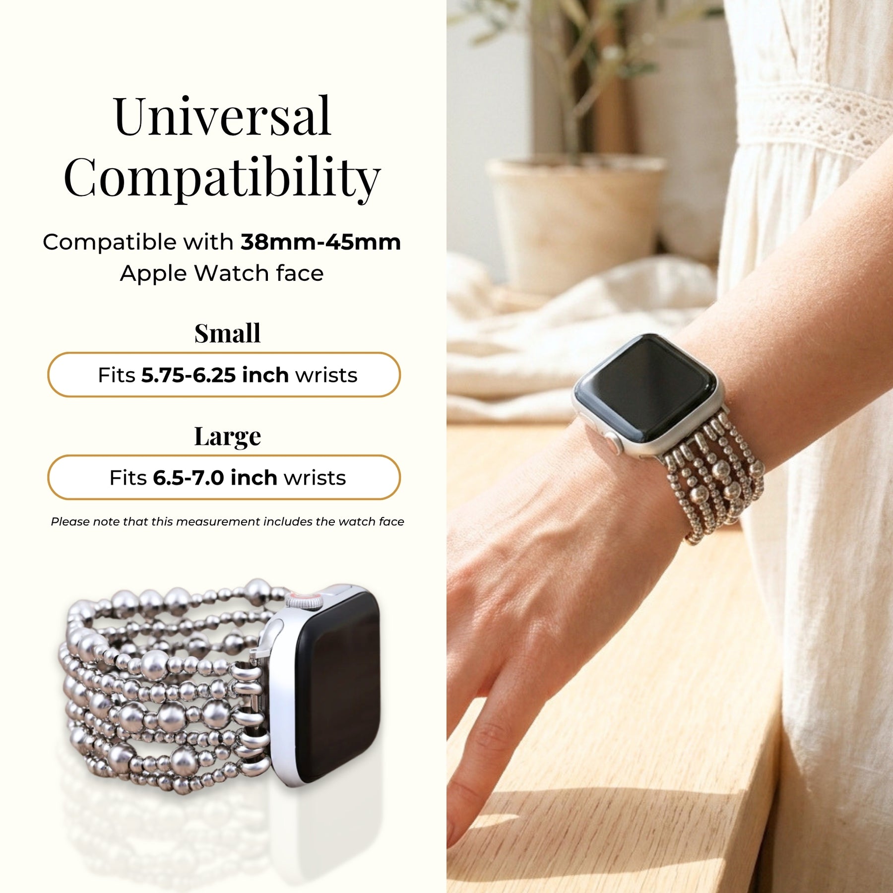 プラチナデミュアストレッチ Apple Watch ストラップ