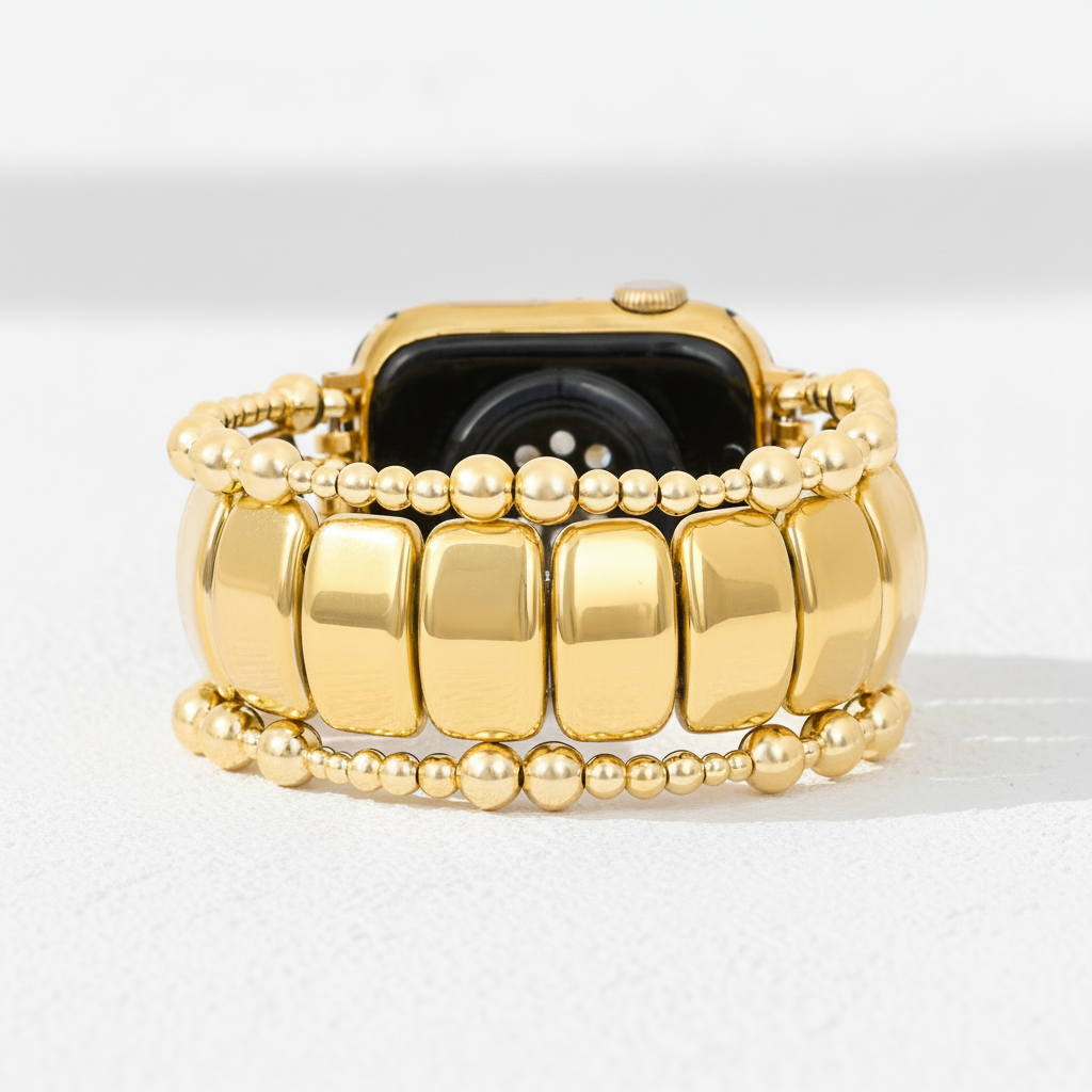 ゴールドノワール ストレッチ Apple Watch ストラップ