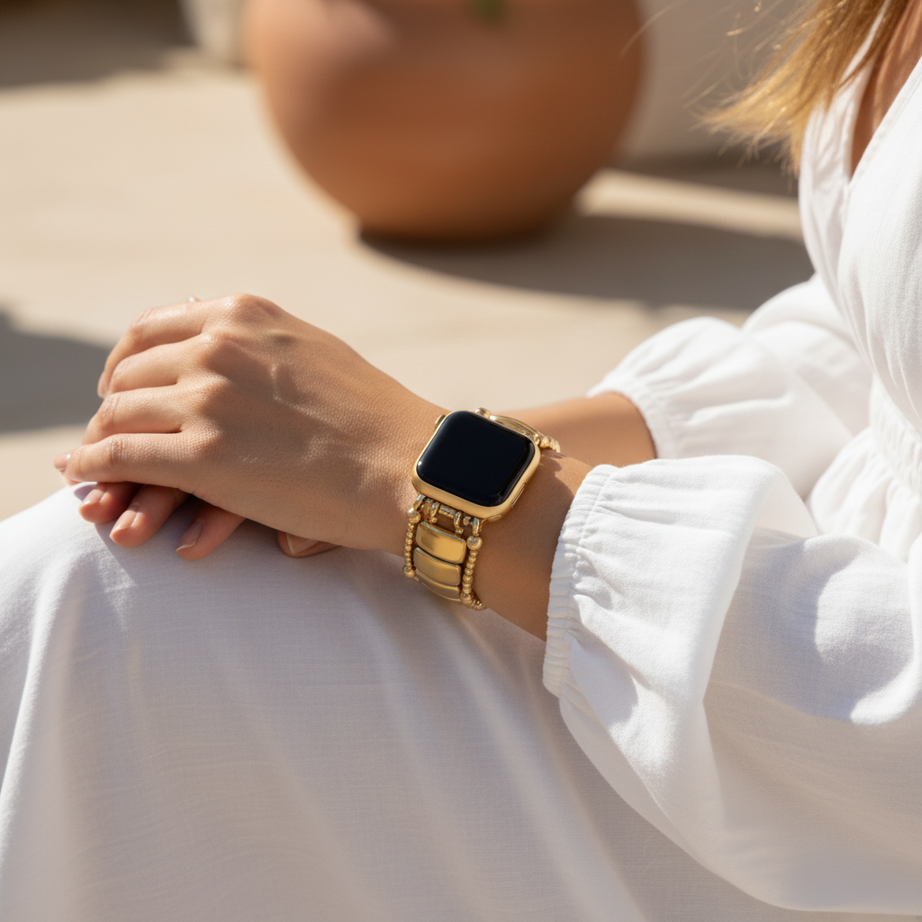 ゴールドノワール ストレッチ Apple Watch ストラップ