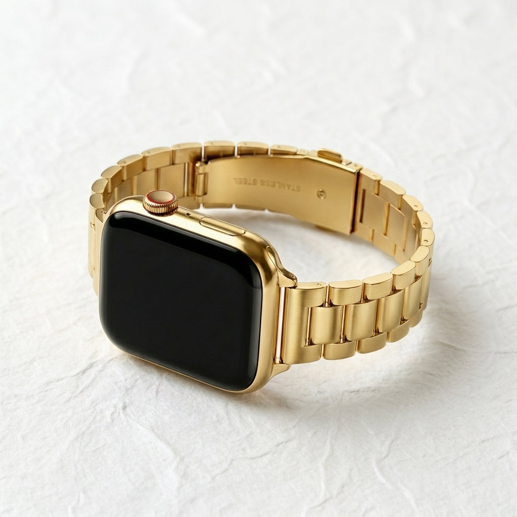 クラシックゴールド高級Apple Watchストラップ