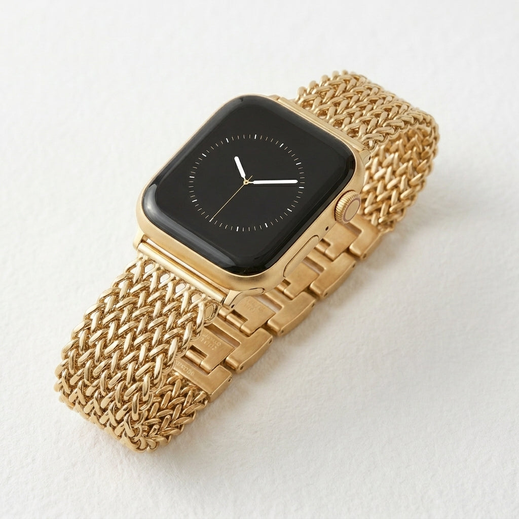 ゴールドチェーン高級Apple Watchストラップ