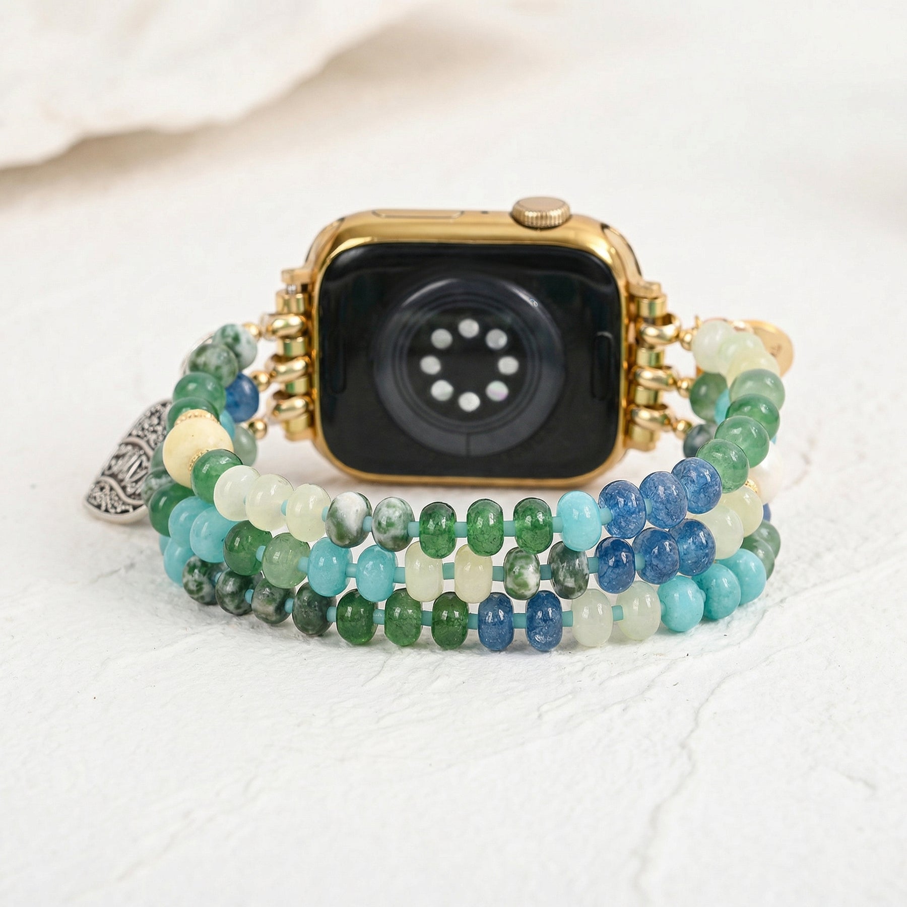 ジェイドパールラブMOMストレッチApple Watchストラップ