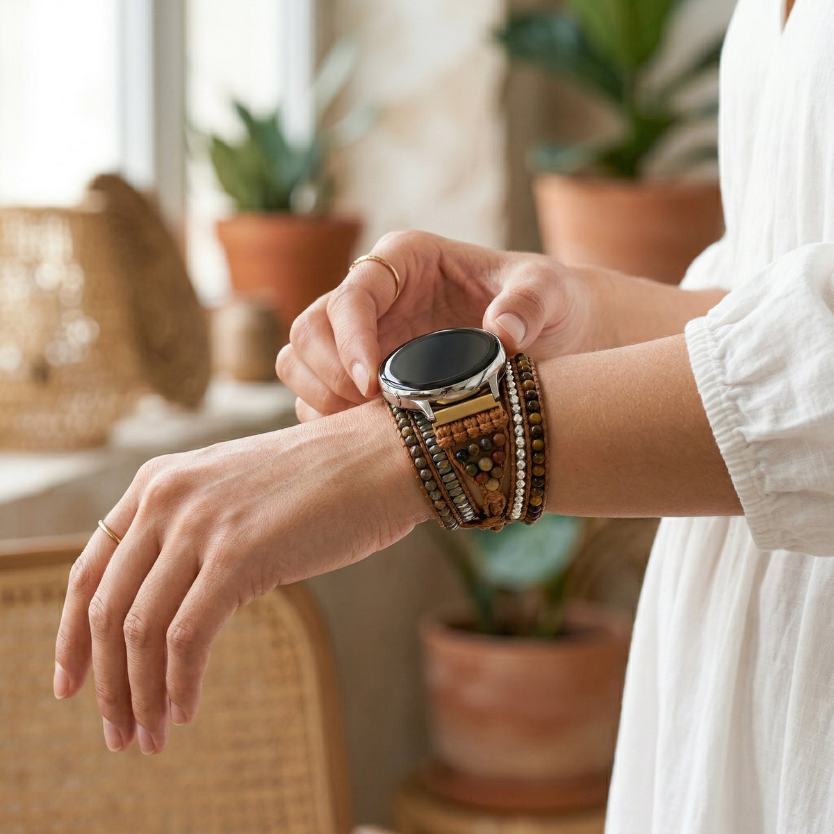 タイガーズアイ ロイヤル Samsung Galaxy Watch ストラップ