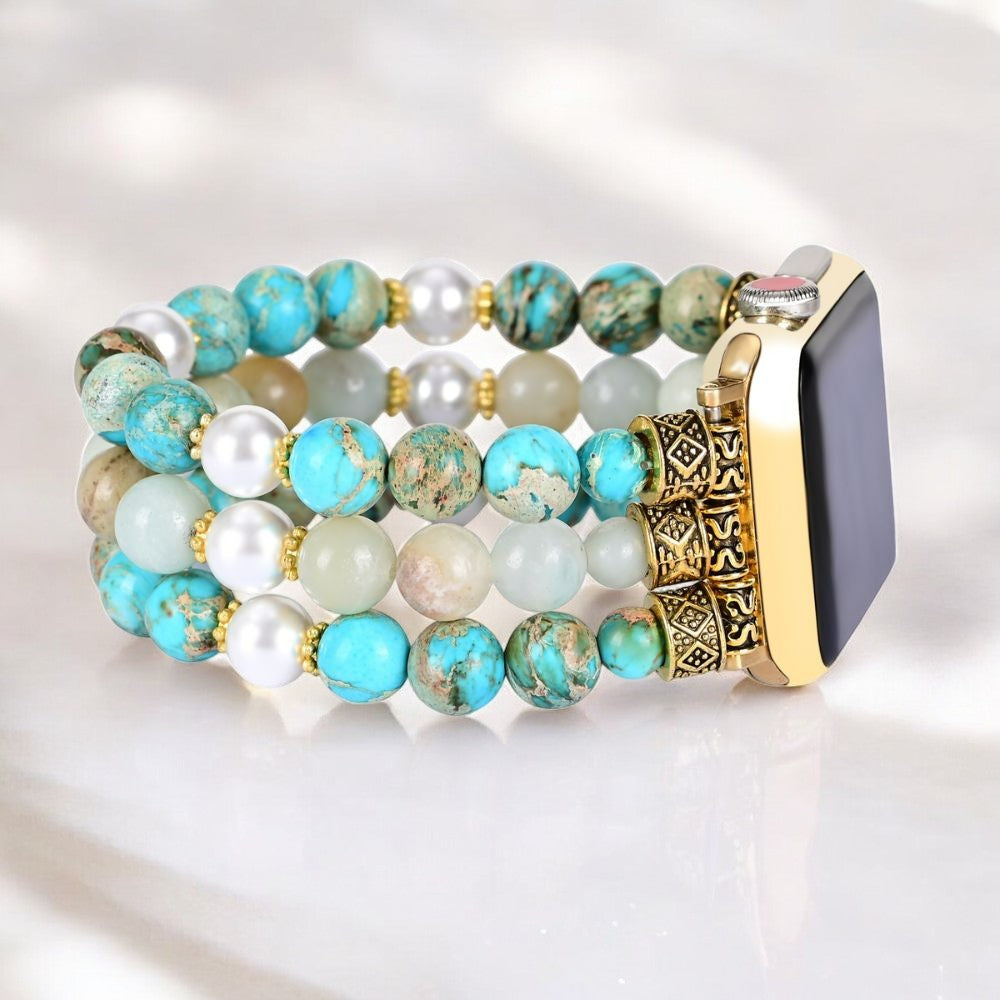 オーシャンブリーズジャスパーストレッチウォッチストラップ