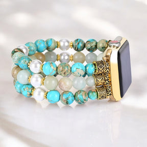 オーシャンブリーズジャスパーストレッチウォッチストラップ