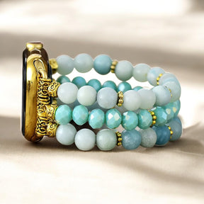 Amazonite Bliss ストレッチ Apple Watch ストラップ