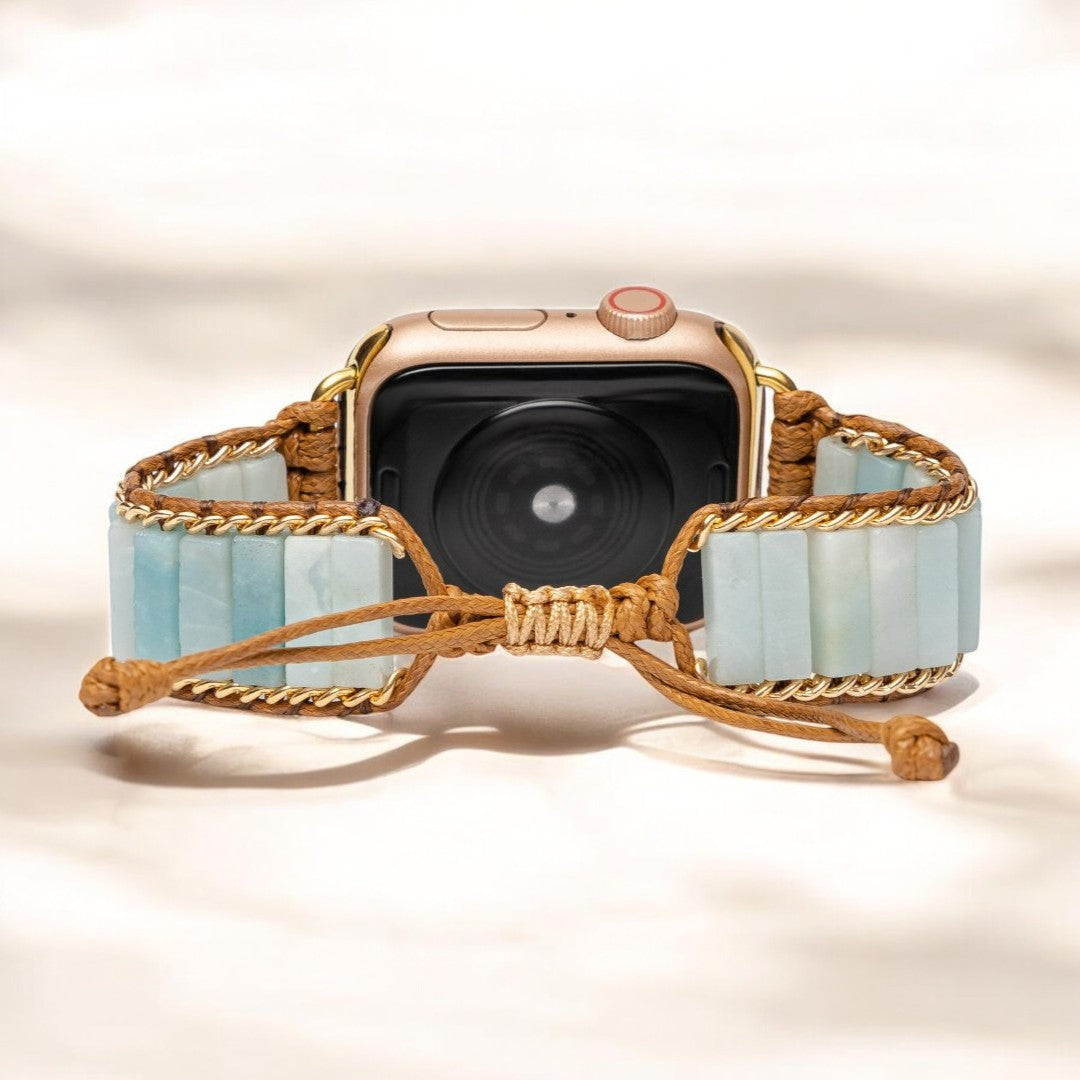 アマゾナイト保護 Apple Watch ストラップ