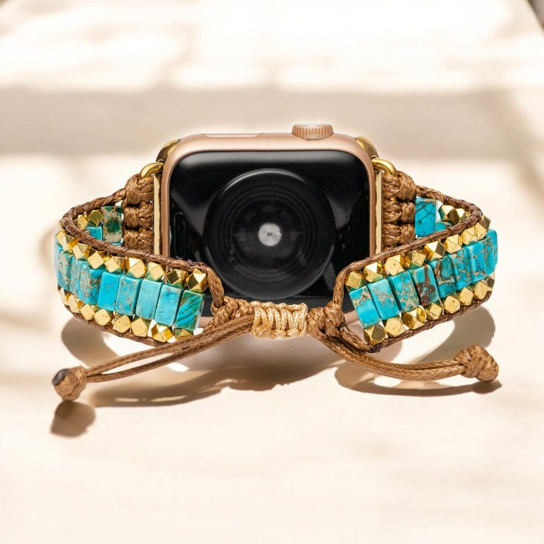 太字のターコイズのApple Watchストラップ