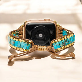 太字のターコイズのApple Watchストラップ
