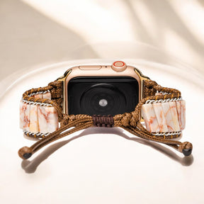 繊細なインペリアルジャスパーのApple Watchストラップ
