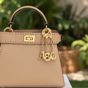 バブルレターイニシャルキーチェーン＆バッグチャーム