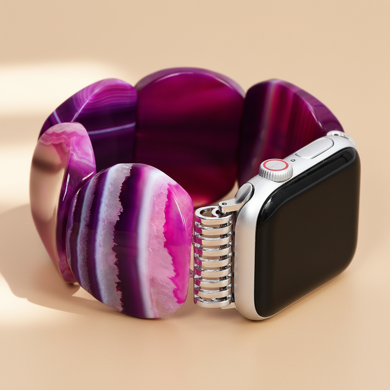 ミスティックプラムアゲートストレッチ Apple Watch ストラップ