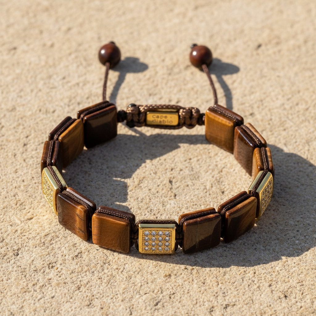 メンズ レッドタイガーアイ ブレスレット