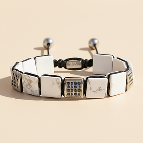 メンズ ホワイト ターコイズ ブレスレット