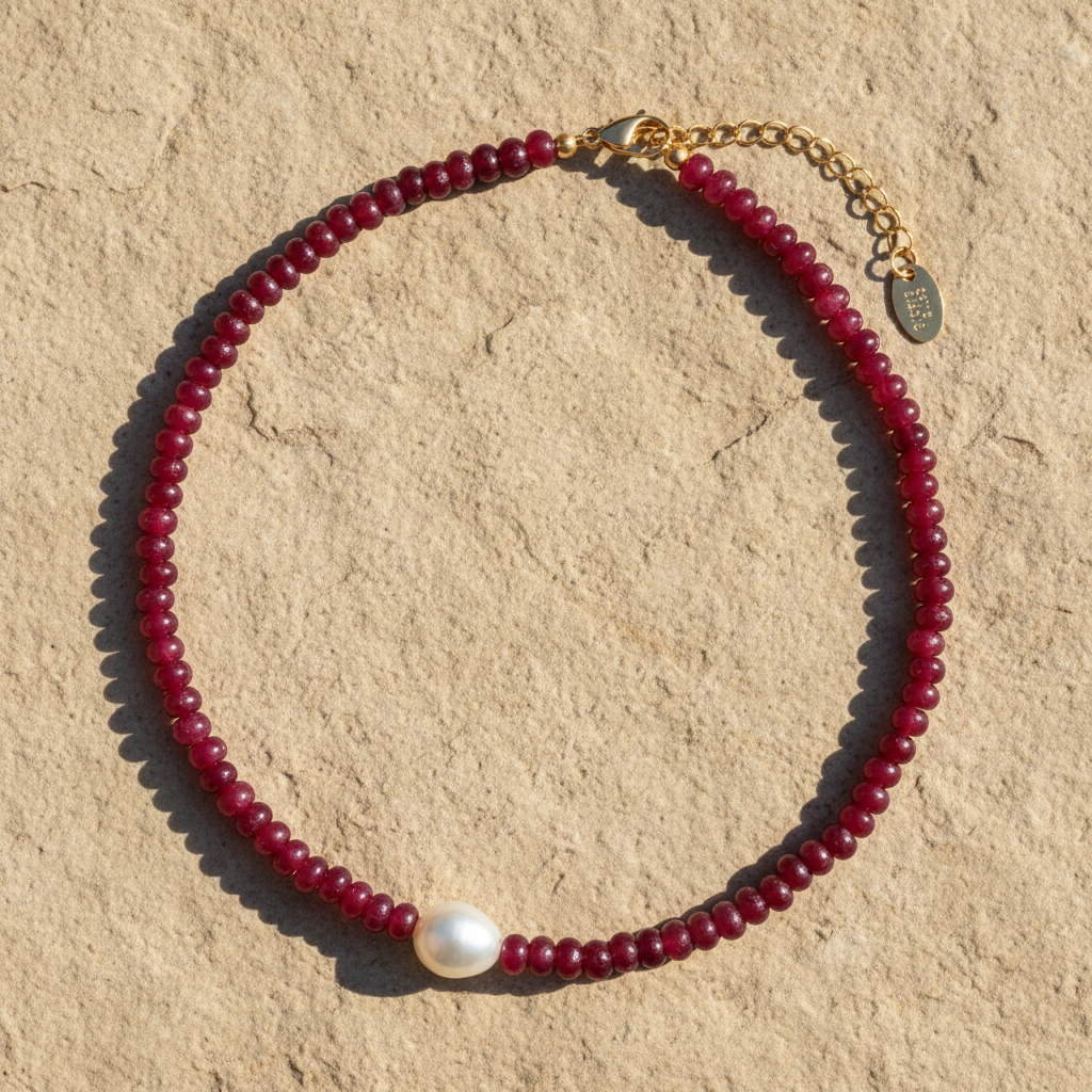 翡翠パールハーモニーネックレス