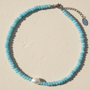 翡翠の花の真珠のネックレス