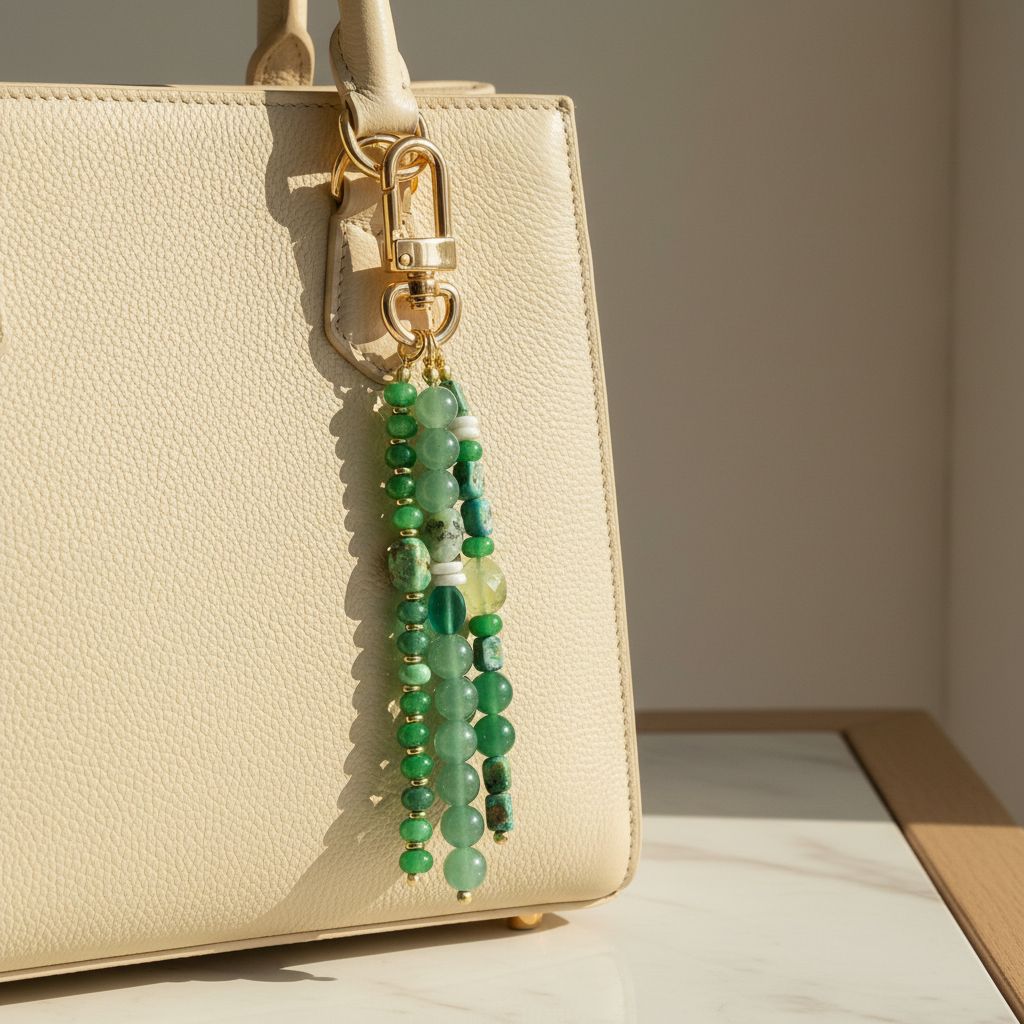 グリーンアベンチュリン ハーモニーバッグチャーム