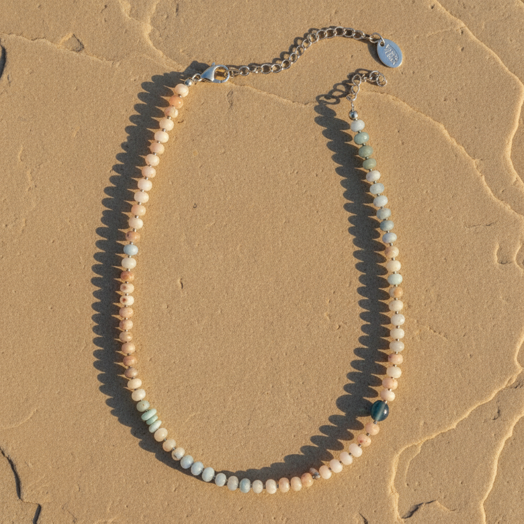 コーラルサンセットネックレス