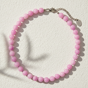 至福のライラックジェイドチョーカーネックレス