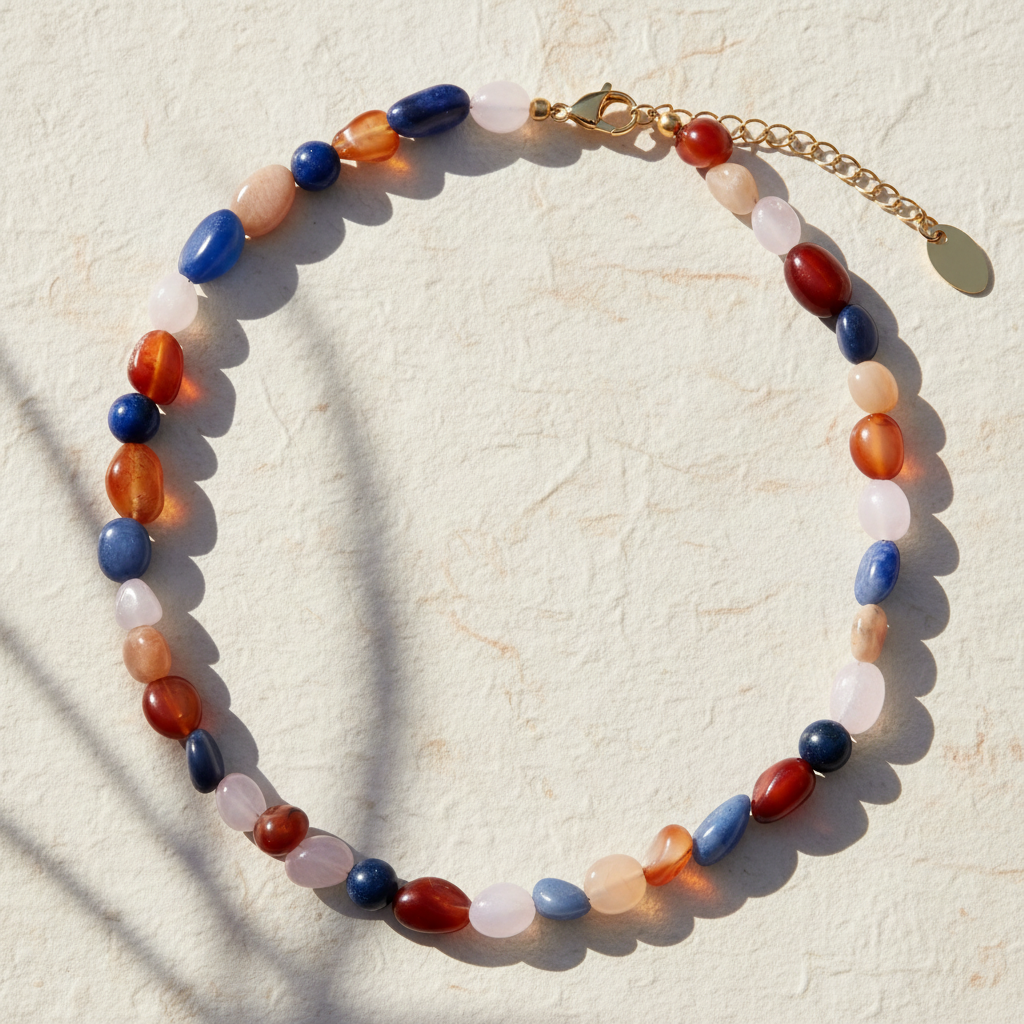 輝く調和の石のネックレス