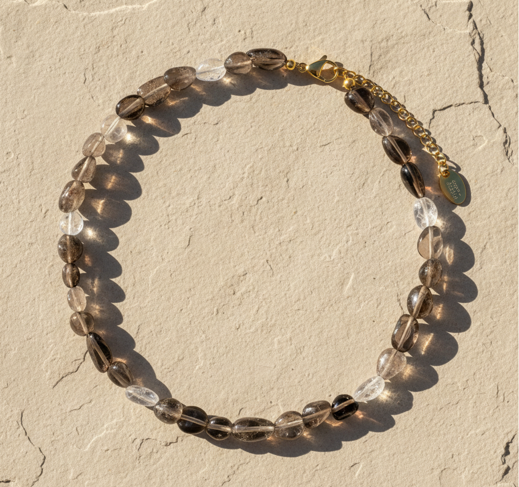 黒曜石クリスタルハーモニーネックレス