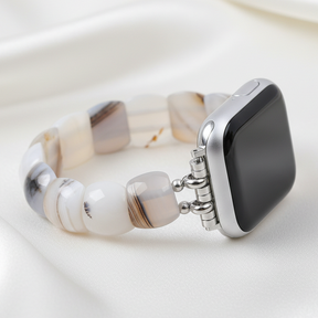 象牙色の輝き伸縮アップルウォッチバンド