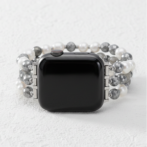 月の贅沢真珠伸縮アップルウォッチバンド