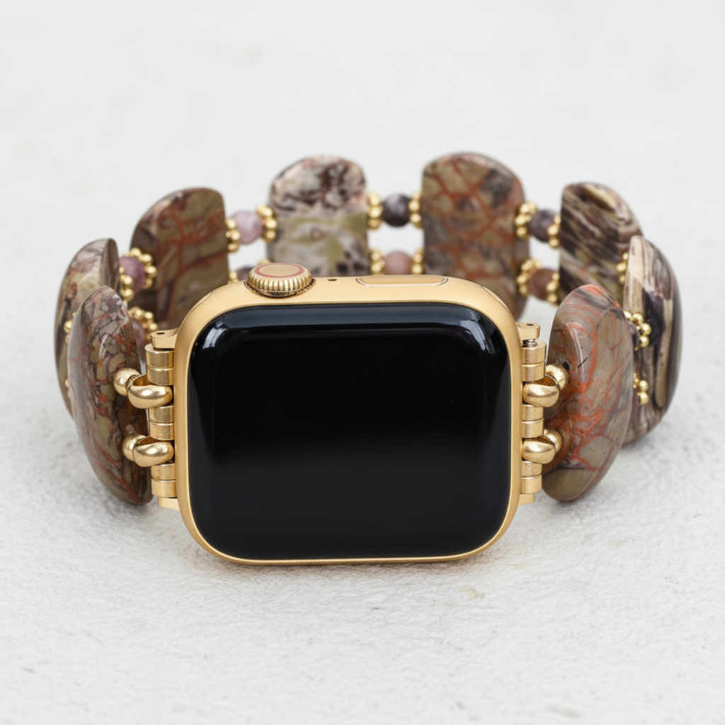 砂漠の地平線瑪瑙伸縮式Apple Watchバンド