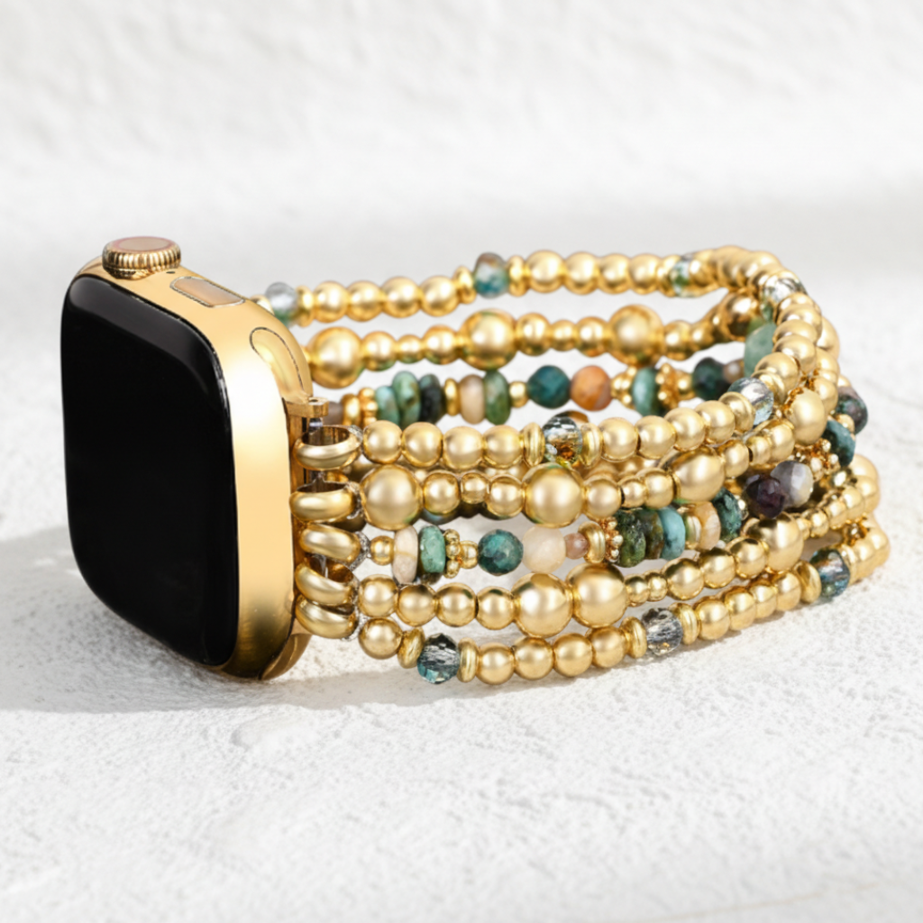 黄金のオアシス伸縮アップルウォッチバンド