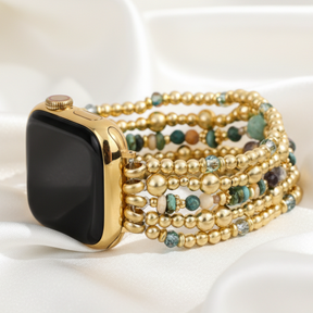 黄金のオアシス伸縮アップルウォッチバンド