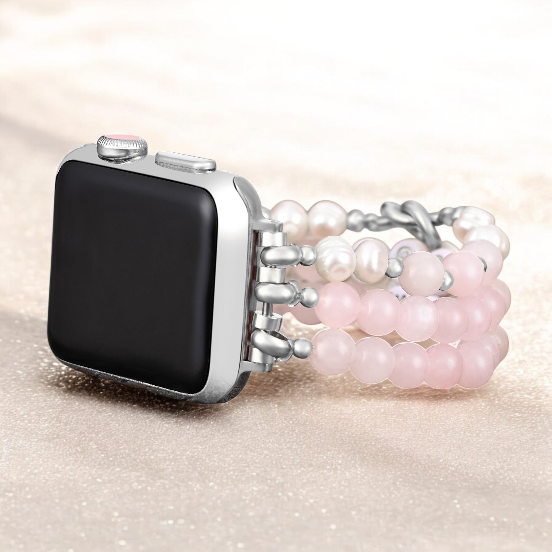 ボス・マム ローズクォーツ ストレッチ Apple Watch ストラップ