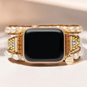 優雅な淡水パールのApple Watchストラップ