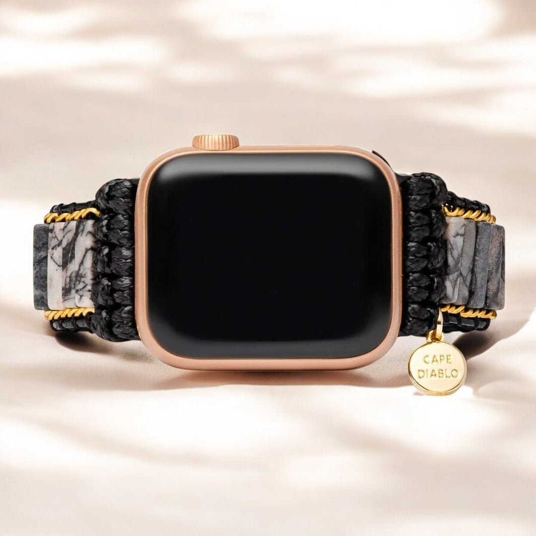 豪華なジャスパーのApple Watchストラップ