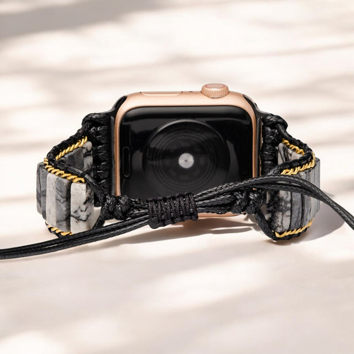 贅沢なジャスパーのApple Watchストラップ