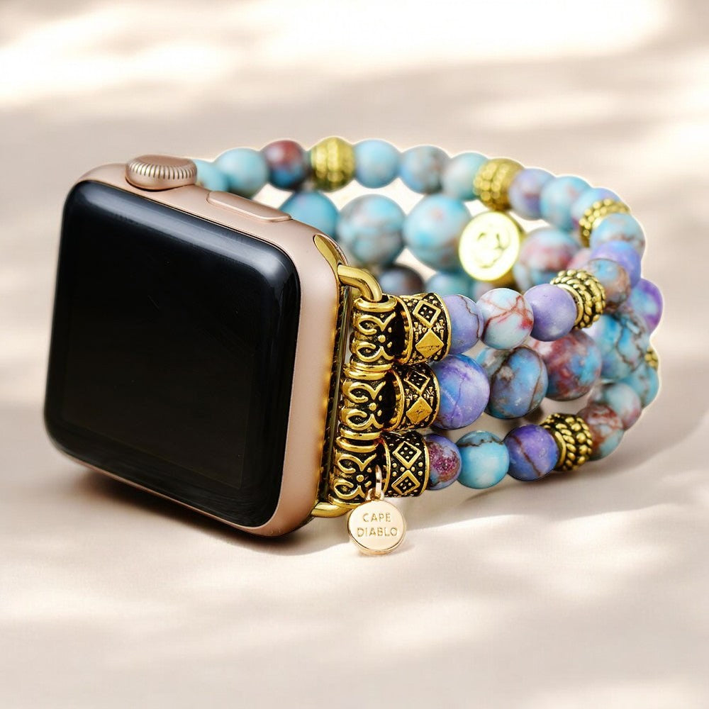 ピースフルジャスパーストレッチApple Watchストラップ
