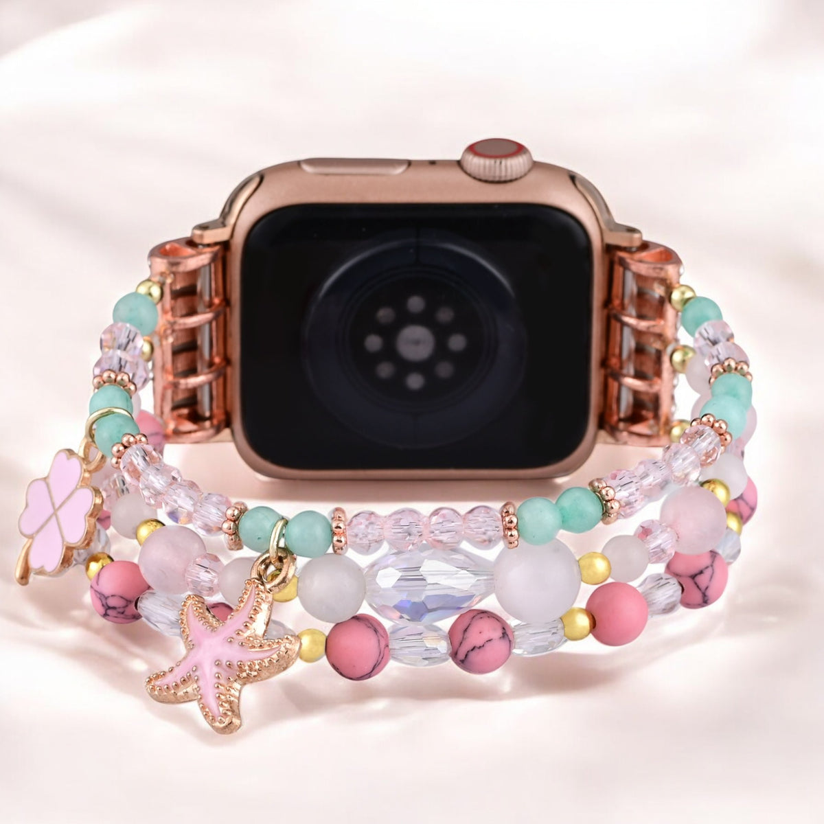 ピンクサンズ ストレッチApple Watchストラップ