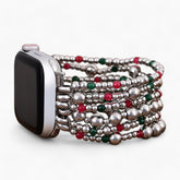 クリスマス シルバー マジック ストレッチ Apple Watch ストラップ