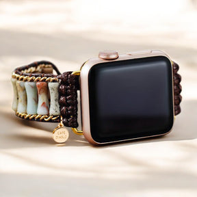 洗練されたインペリアルジャスパーのApple Watchストラップ